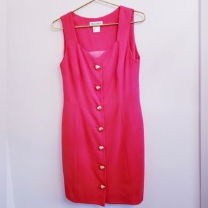 💥‼️Della Spiga hot pink button dress in a size 6‼️💥